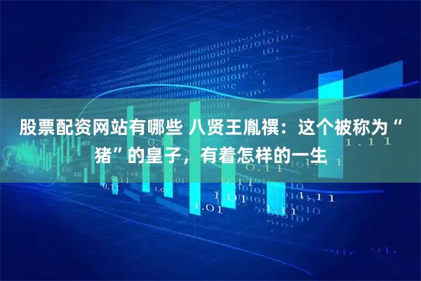 股票配资网站有哪些 八贤王胤禩：这个被称为“猪”的皇子，有着怎样的一生